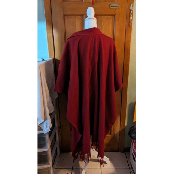 Cuamatzi mexican textiles Sarape cape shawl fringed with scarf - Picture 2 of 6